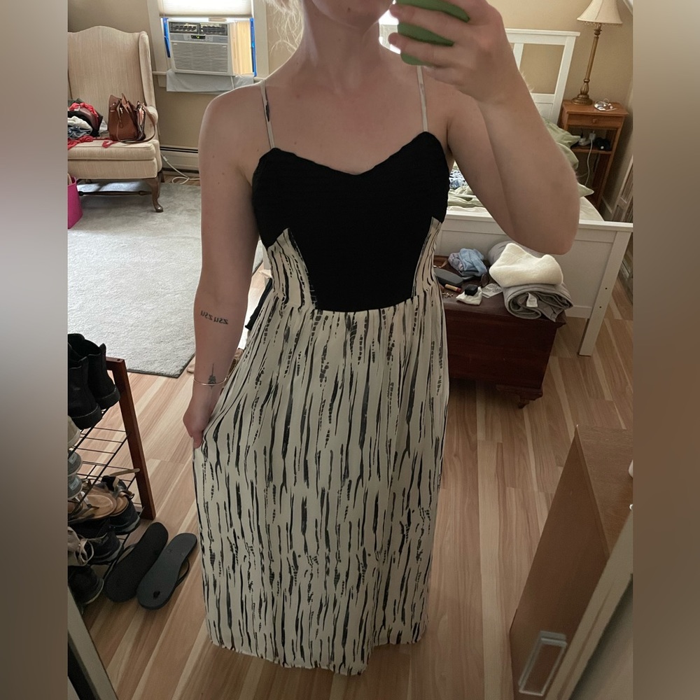 Black and White Maxi Sun Dress